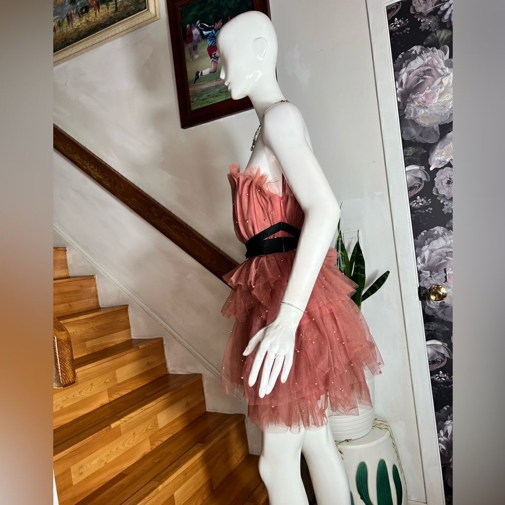 Anthropologie x Maeve Tiered Strapless Tulle Dress - Picture 6 of 8